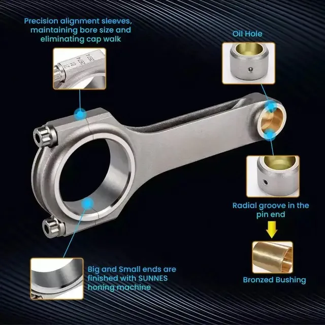 1JZ Forged Connecting Rod 1JZ-GTE~ 1JZ-GE H-type Connecting Rod Can Support 1200 Horsepower (One Piece)