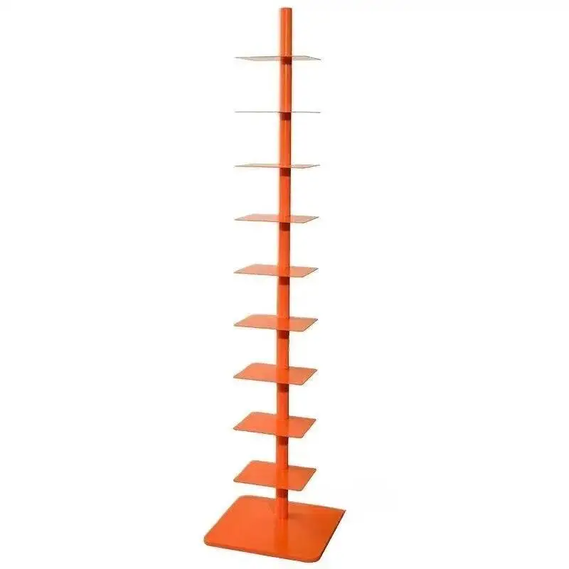 9- Layers Creative Bookcases Iron Rotating Invisible Spiral Bookshelf Living Room Display Shelf Household Corner Room Furniture
