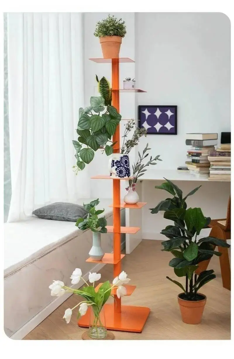 9- Layers Creative Bookcases Iron Rotating Invisible Spiral Bookshelf Living Room Display Shelf Household Corner Room Furniture