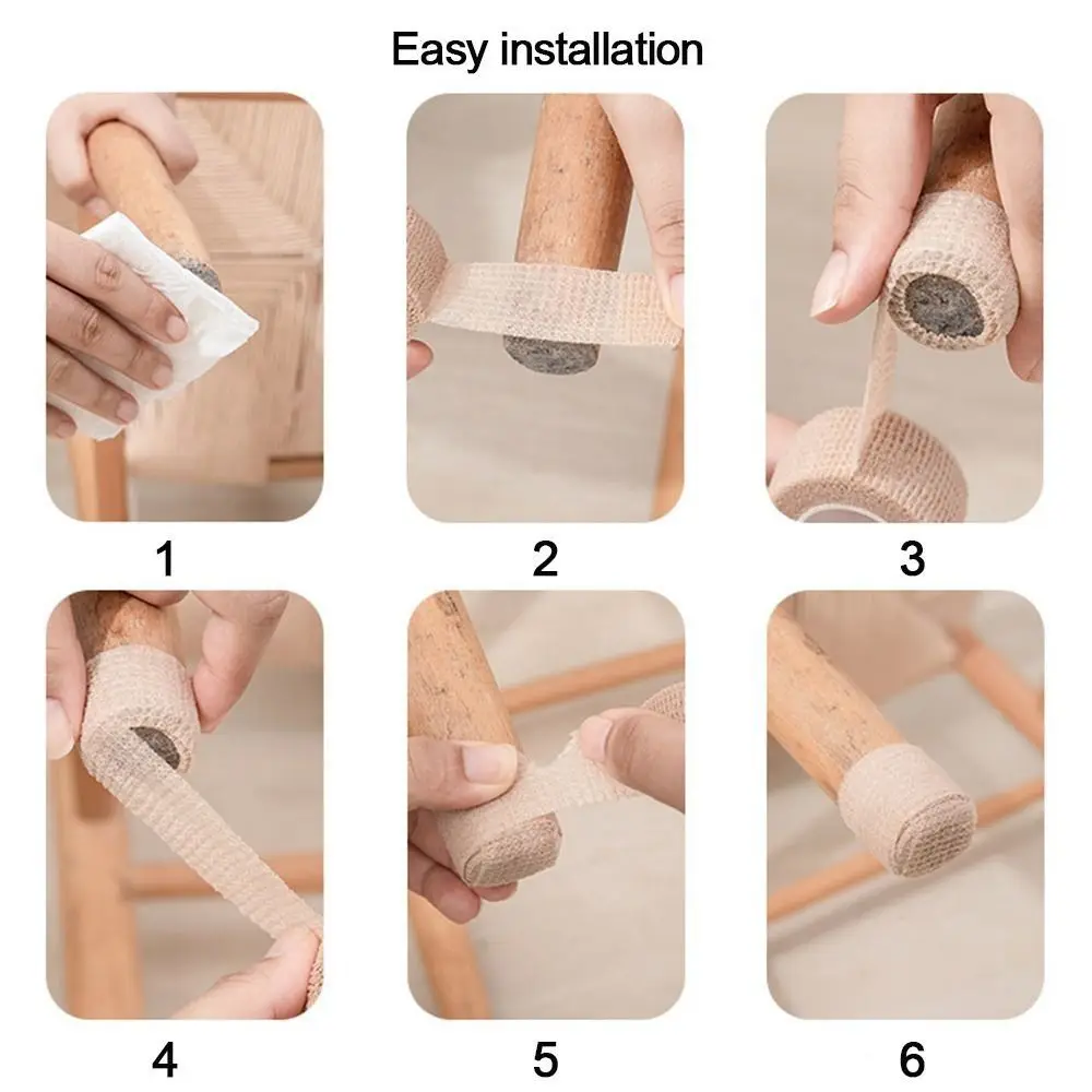 4PCS Anti-Silent Foot Pads Floor Protection Covers For Tables Chairs Anti Slip Furniture Pad Multifunctional Self-adhesive Tape