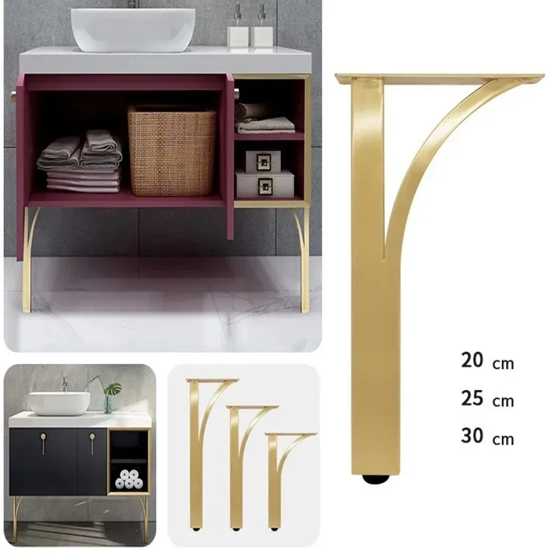 4Pcs 20/25/30cm Metal Furniture Legs Bathroom Cabinet TV Cabinet Cupboard Sofa Leg Support Feet Furniture DIY Replacement Feet