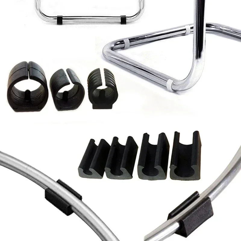 16Pcs Durable U Shaped Chair Leg Pad Plastic Non-slip Tube Caps Anti-front Tilt Damper Stool Pipe Clamp Glides Floor Protector