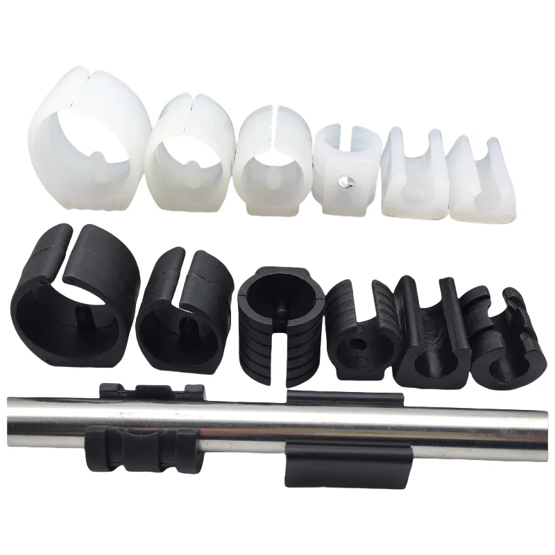 16Pcs Durable U Shaped Chair Leg Pad Plastic Non-slip Tube Caps Anti-front Tilt Damper Stool Pipe Clamp Glides Floor Protector