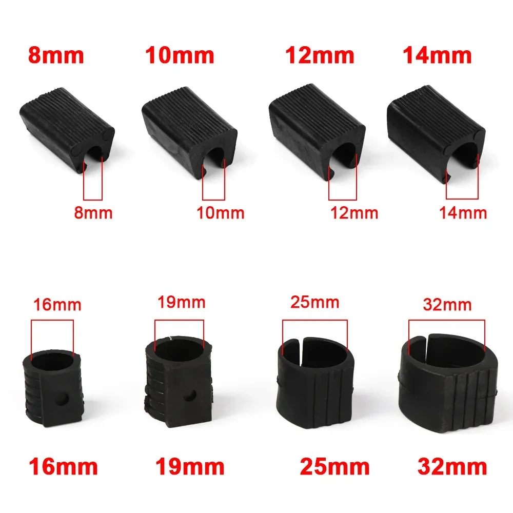 16Pcs Durable U Shaped Chair Leg Pad Plastic Non-slip Tube Caps Anti-front Tilt Damper Stool Pipe Clamp Glides Floor Protector
