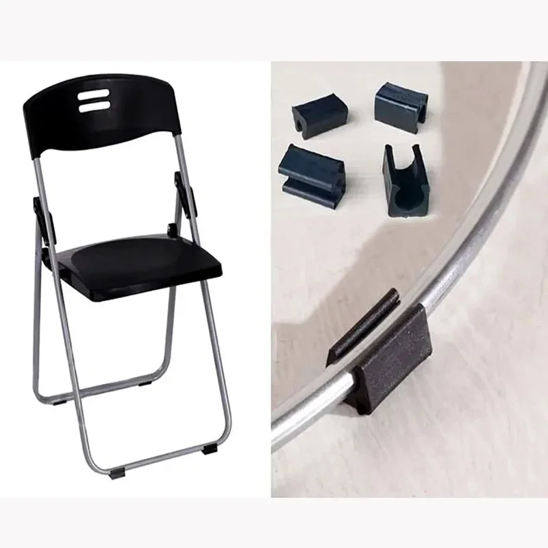 16Pcs Durable U Shaped Chair Leg Pad Plastic Non-slip Tube Caps Anti-front Tilt Damper Stool Pipe Clamp Glides Floor Protector