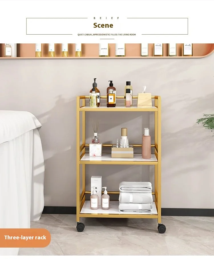 Luxury Salon Trolley Professional Barber Chariot Spa Equipment Chairs Organizers Tool Cart Mueble Con Ruedas Salon Furniture