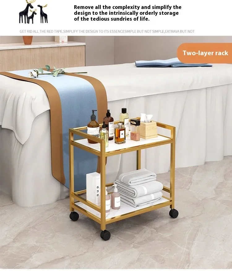 Luxury Salon Trolley Professional Barber Chariot Spa Equipment Chairs Organizers Tool Cart Mueble Con Ruedas Salon Furniture