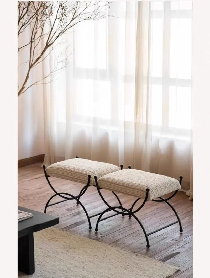 Modern Stools Entrance Hall Creative Ottomans Bedroom Dressing Table Simple 1-person Stool Nordic Home Decoration Furniture