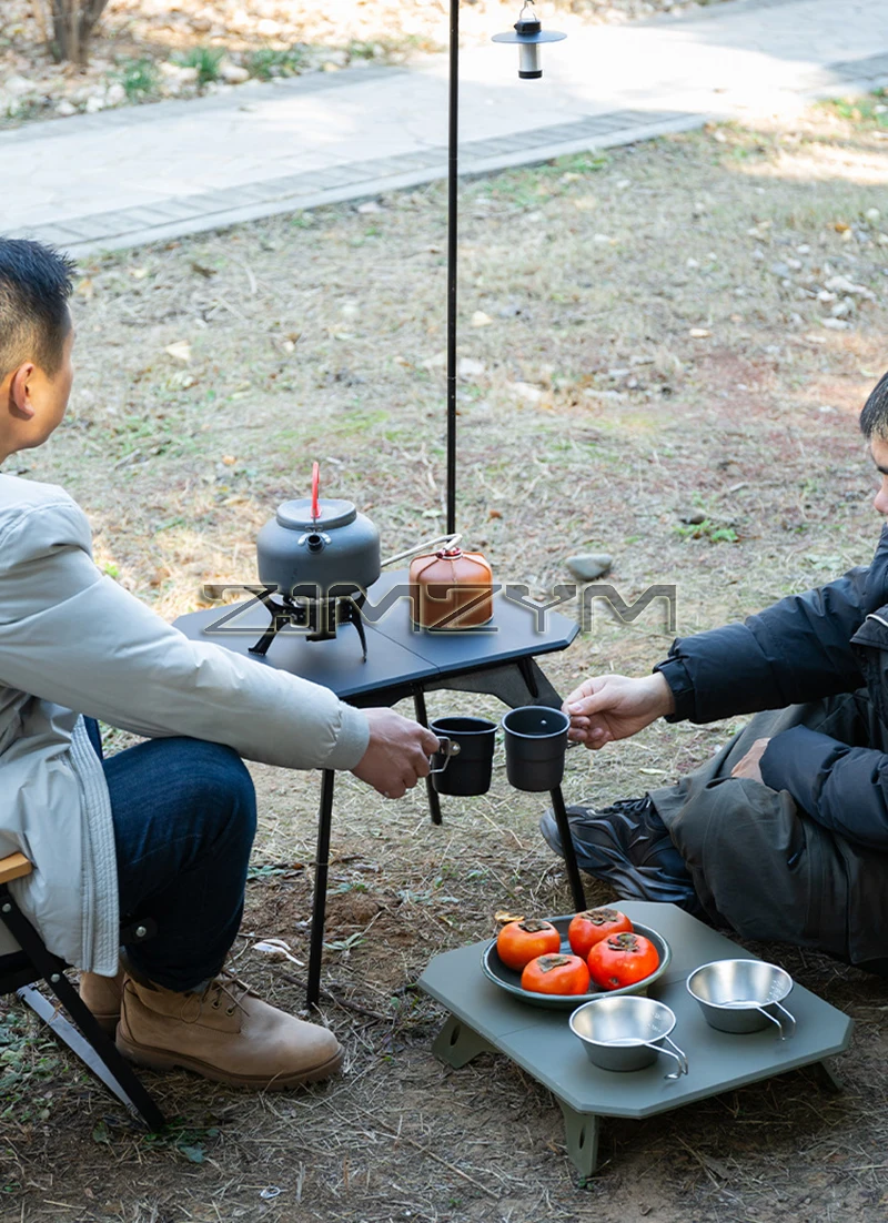 Ultralight Dual Purpose Table Outdoor Camping Portable Table Folding ABS Desktop and Aluminum Stand