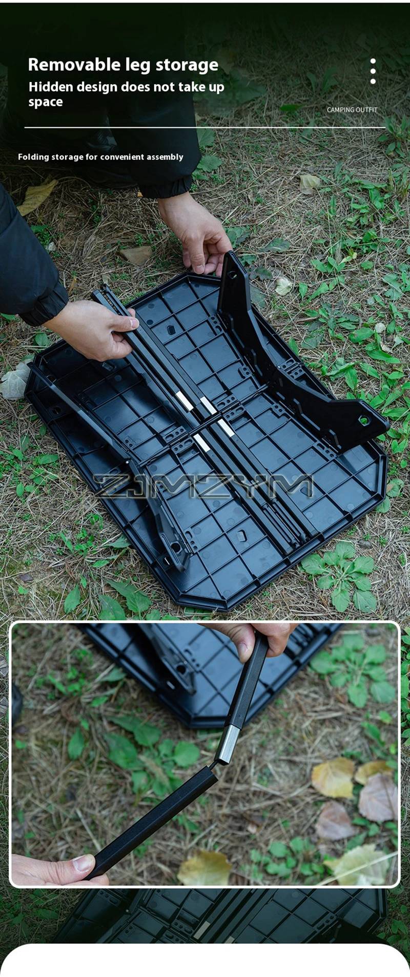 Ultralight Dual Purpose Table Outdoor Camping Portable Table Folding ABS Desktop and Aluminum Stand