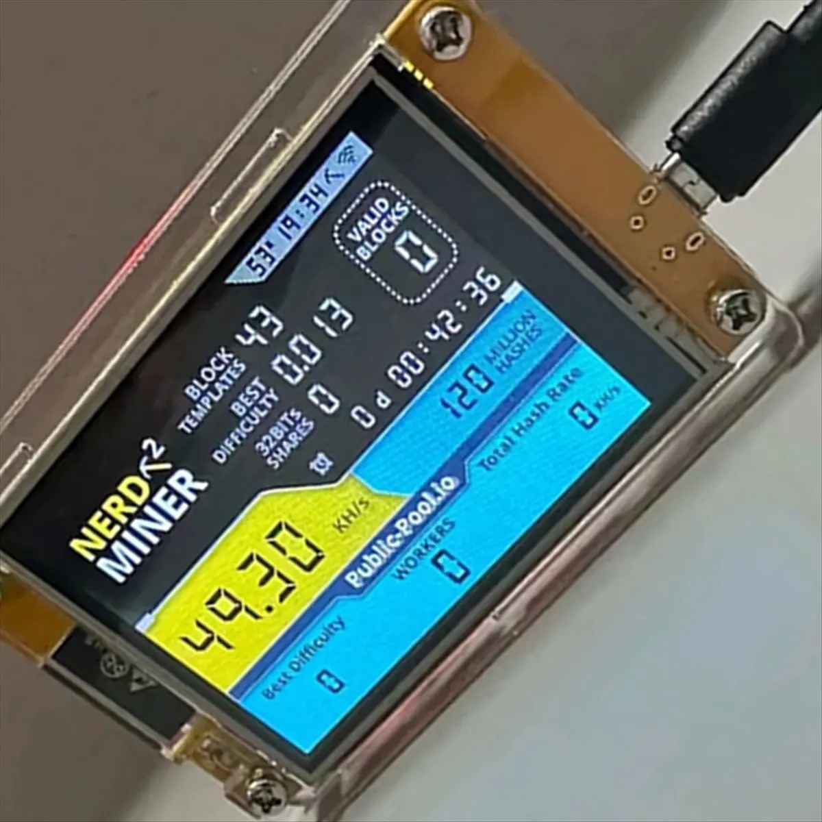 Perfect- New Nerdminer V3 2.8-Inch BTC Solo Lottery Nerd Miner Crypto Solo Mining Machine