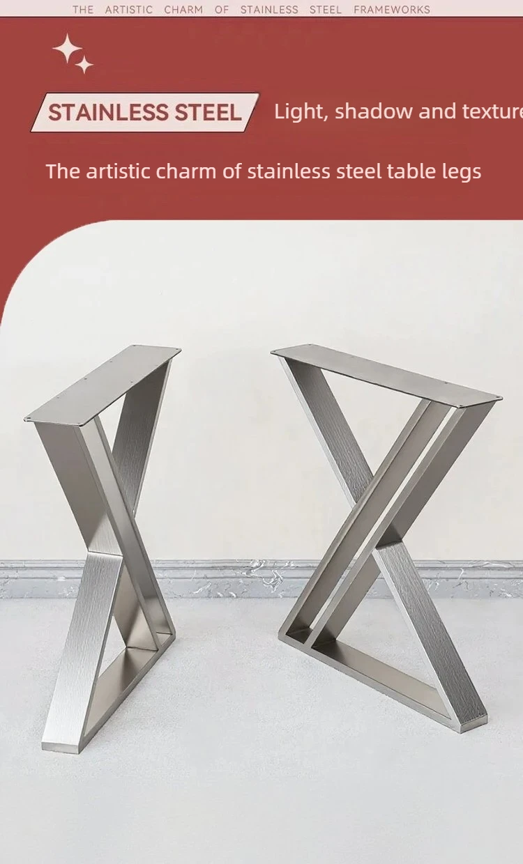 Stainless Steel Kitchen Island Table Legs Industrial Desk Supports Bar Counter Dining Parts Modern Furniture Mounting Brackets