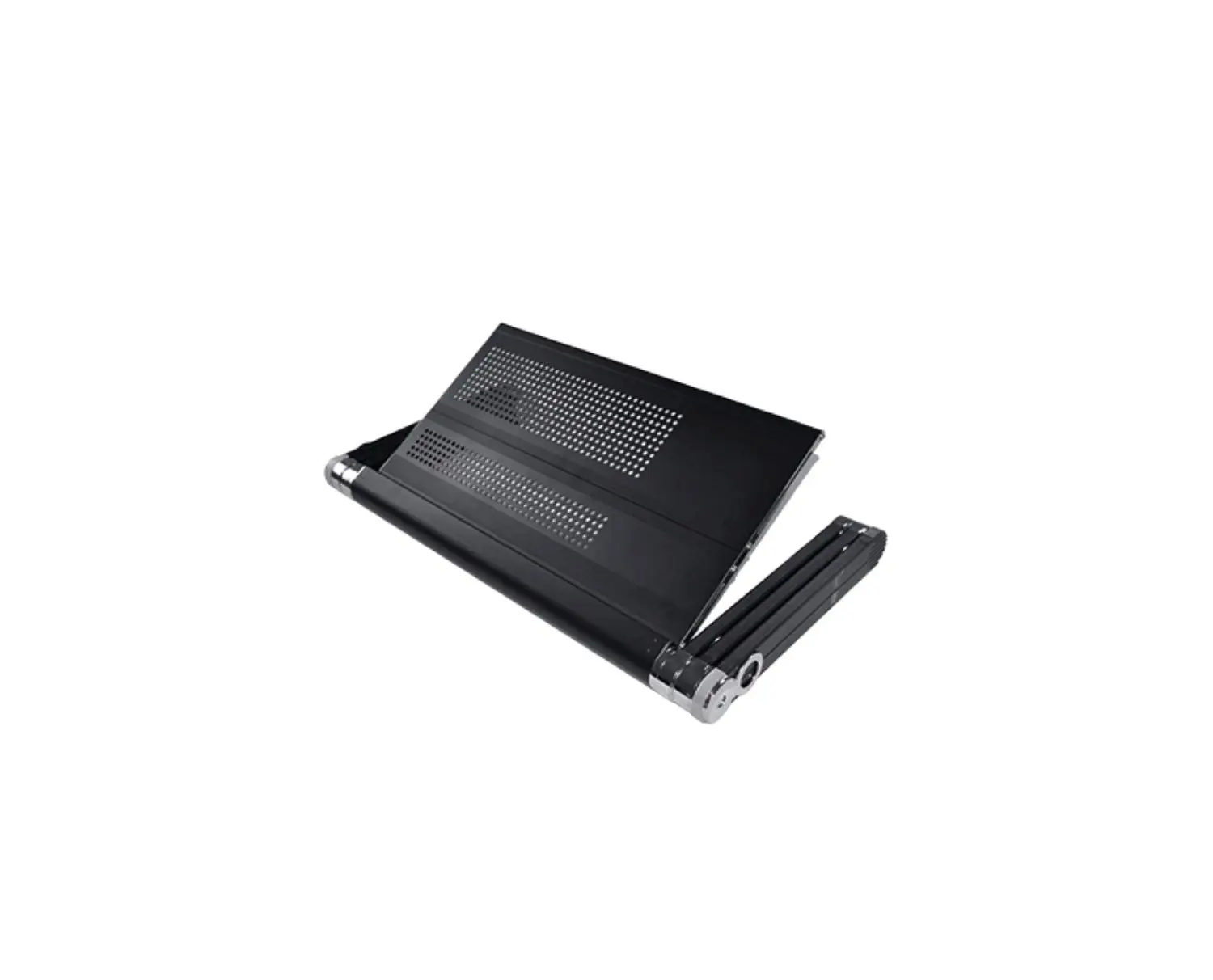 Foldable Multi-Function Laptop Table Stand, Adjustable Flat Bed Tray, Portable Aluminum Alloy Standing Desk Holder