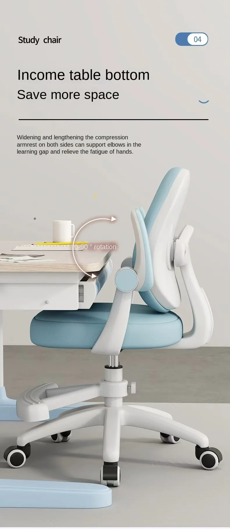 K-Star Children's Study Chair Can Be Raised And Lowered Primary School Students Can Correct Their Sitting Posture Desk Chair New