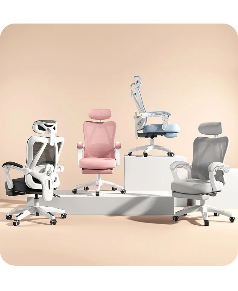 UVR Gaming Computer Chair Mesh Breathable Staff Chair Ergonomic Design Armrest Chair Sitting Comfor THome Office Chair Furniture