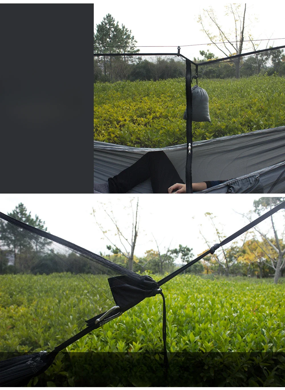 Outdoor Lightweight Travel Portable Separating Hanging Mosquito Net Bugs Net for Camping Hammock Outdoor Camping Equipment