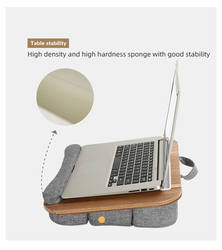Mumucc Multifunctional Lapdesk With Adjustable Height For Laptops, Tablets,Mobiles,With Cushion And 30CM Slot,Office Nap Pillows