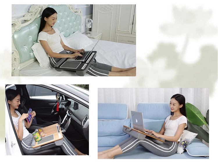 Mumucc Multifunctional Lapdesk With Adjustable Height For Laptops, Tablets,Mobiles,With Cushion And 30CM Slot,Office Nap Pillows