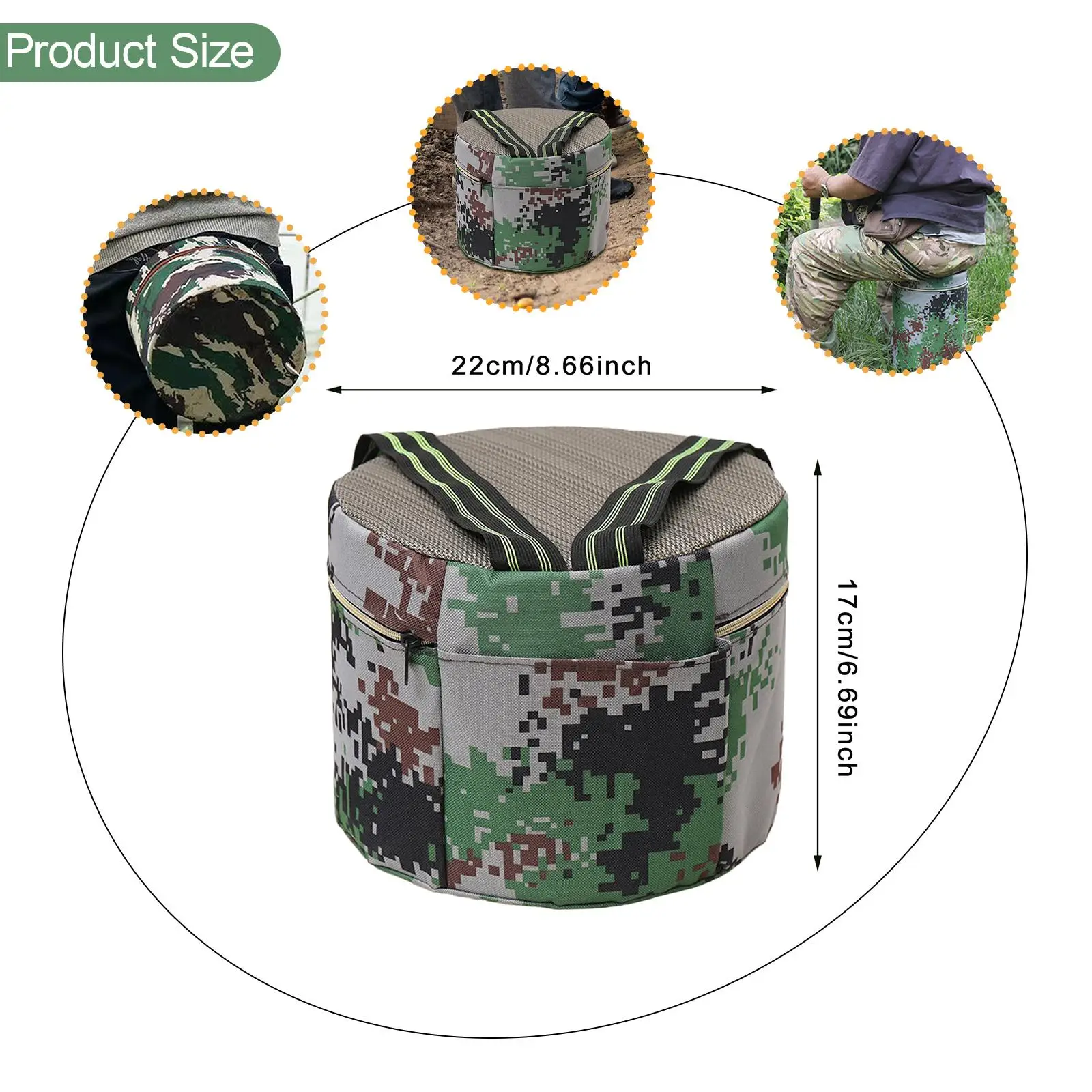 1Pc Gardening Stool Footstool Wearable Work seat Heavy Duty Garden Seat Stool Portable for Children Adults Home Yard Backpacking