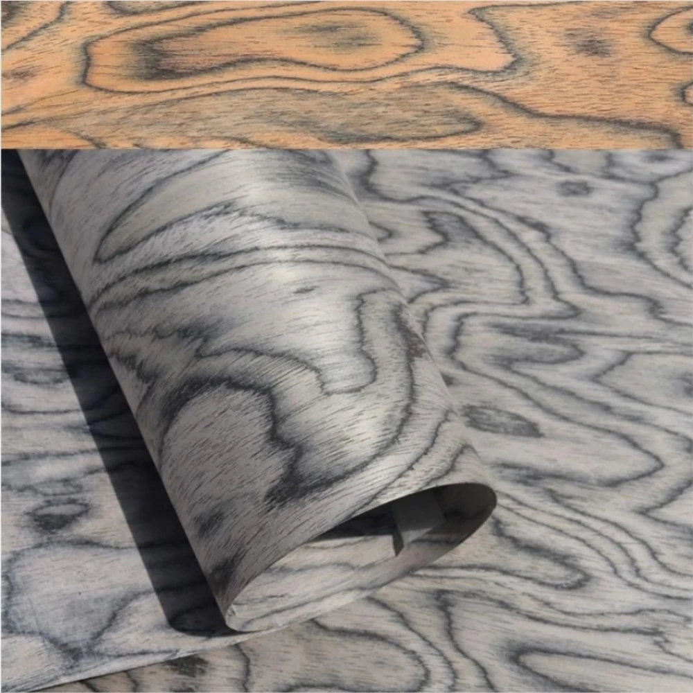 250cm×20cm Engineered Burl Wood Veneer Sheet, Exotic Wooden Veneer for Woodworking Furniture Plywood Wall Art Hotel Decoration