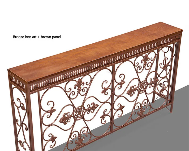 American Wrought Iron Console Table Living Room Furniture Console Tables Retro Creative Home Corridor Decoration Hallway Table