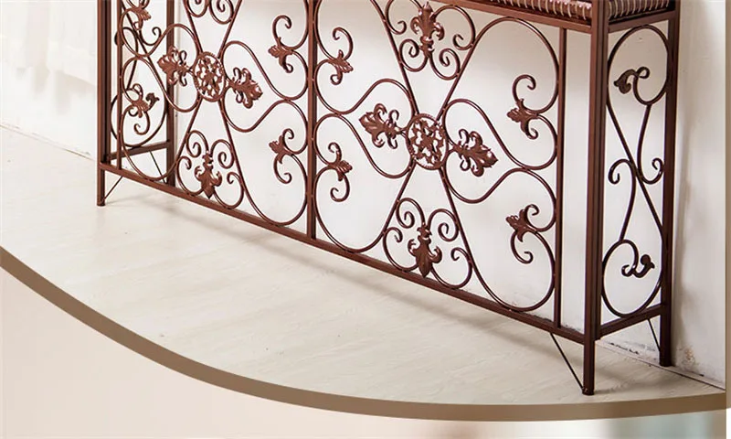 American Wrought Iron Console Table Living Room Furniture Console Tables Retro Creative Home Corridor Decoration Hallway Table