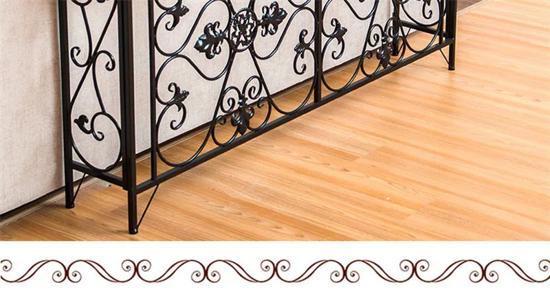 American Wrought Iron Console Table Living Room Furniture Console Tables Retro Creative Home Corridor Decoration Hallway Table