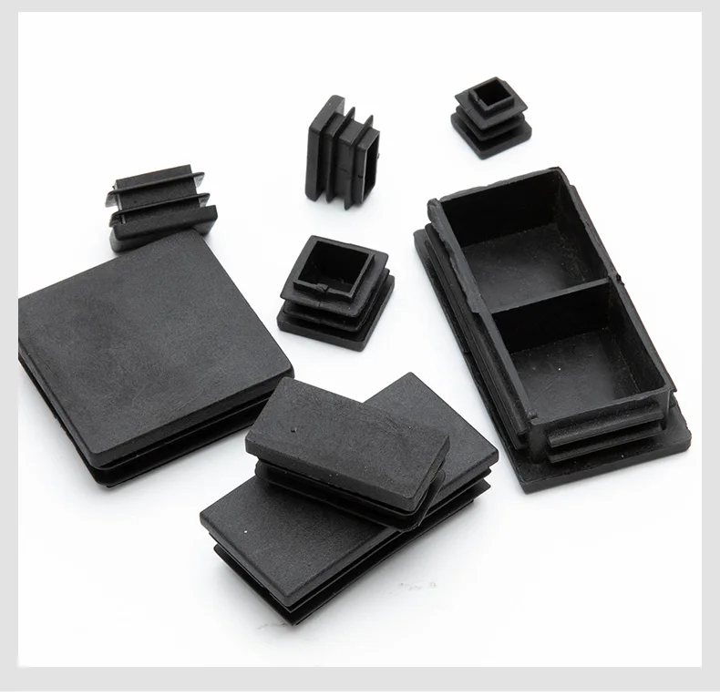 4pcs Plastic pipe inner plug Dust cover square Steel tube Blanking End Cap Bung For ladder Furniture chair table Leg Protector