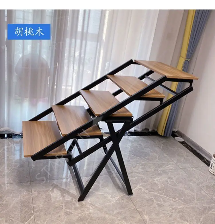 Multi-Functional Folding Dining Table for Small Apartments Rotatable Movable Flower Stand Deformed Design Space-Saving Rack