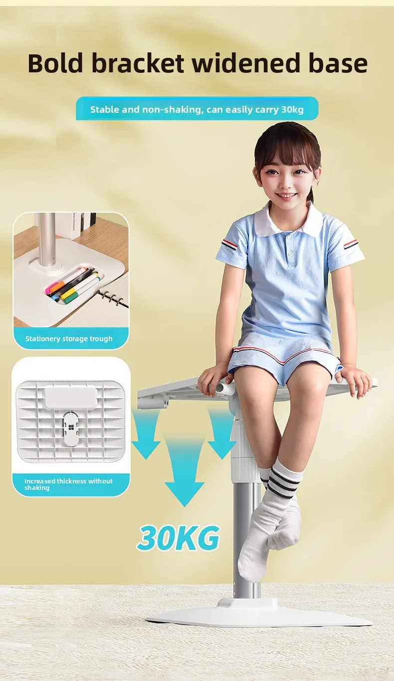 Adjustable Aluminum Reading Stand Height Angle Free Adjust Floor Book Holder Gift Wholesale Reading Desk with Telescopic Rod