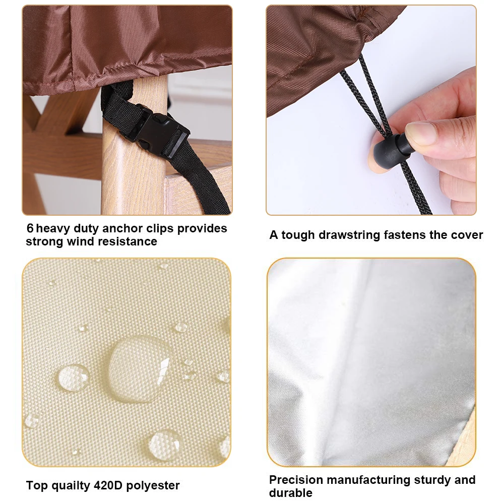 Outdoor L Shape Corner Sofa Cover Waterproof Rattan Corner Furniture Cover V Shape Sofa Table Chair Protective Dust Covers