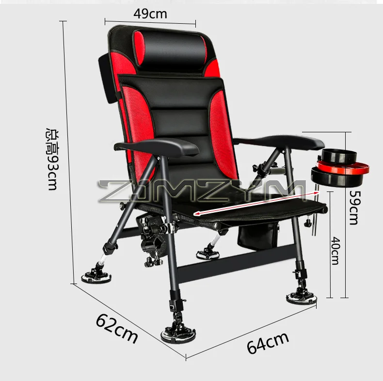 Fishing Chair Multi-Adjustable Folding Fishing Chair,Reclining European Fishing Chairs