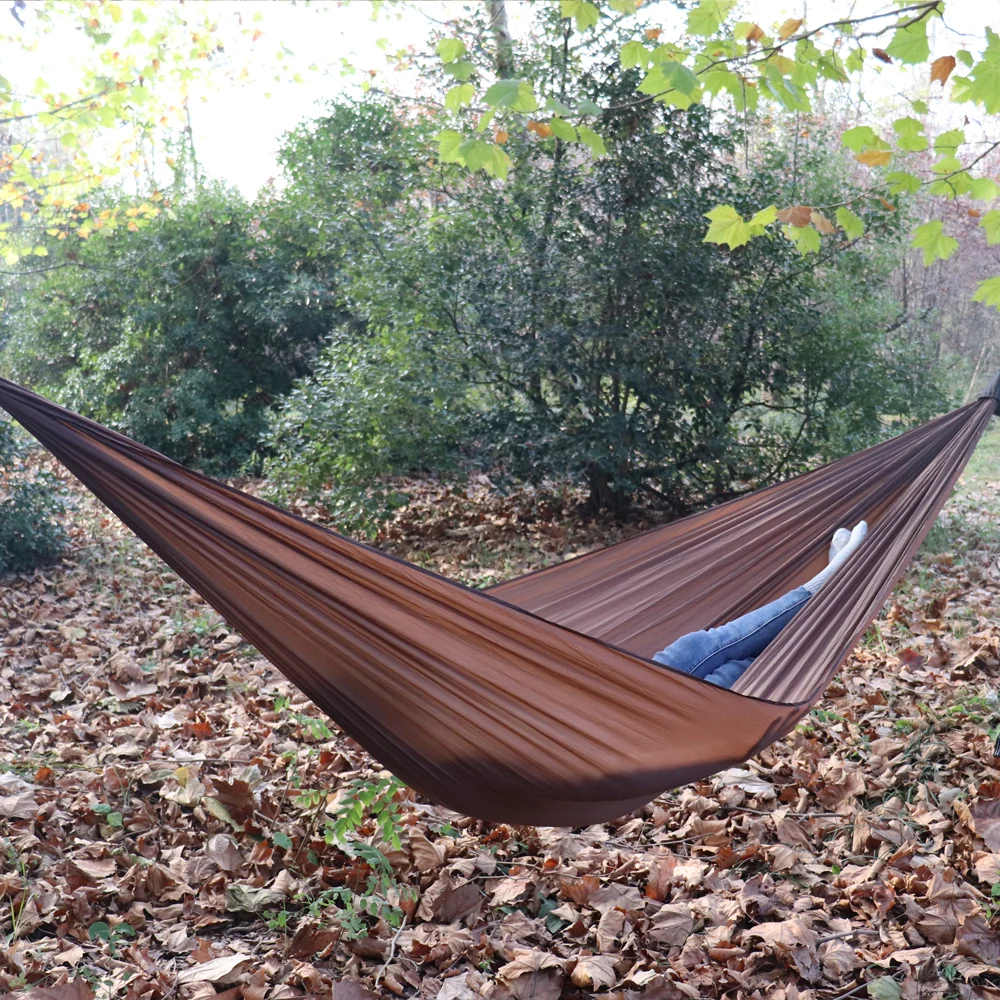 300x140cm Camping Parachute Hammock Single Portable Outdoor Indoor Nylon Hammock Adult Child Swing for Adventure Garden Backyard
