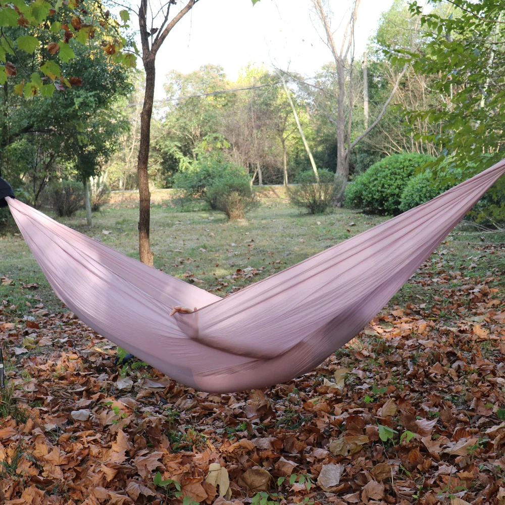 300x140cm Camping Parachute Hammock Single Portable Outdoor Indoor Nylon Hammock Adult Child Swing for Adventure Garden Backyard
