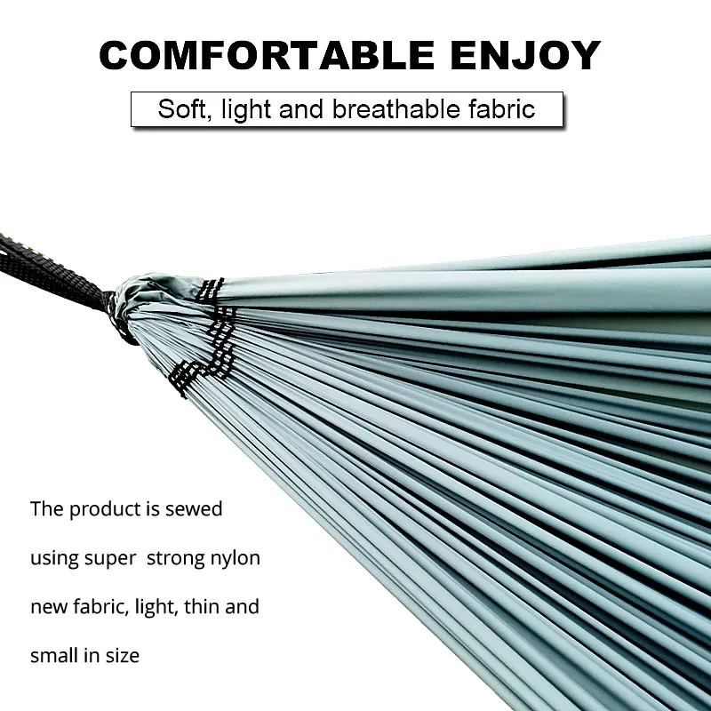 300x140cm Camping Parachute Hammock Single Portable Outdoor Indoor Nylon Hammock Adult Child Swing for Adventure Garden Backyard