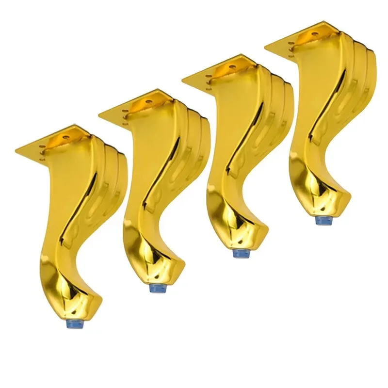 4Pcs 14.5cm European Style Hardware Fittings Metal Furniture Legs Dresser Cabinet Replacement Sofa Cabinets Bed TV Cabinet Feet