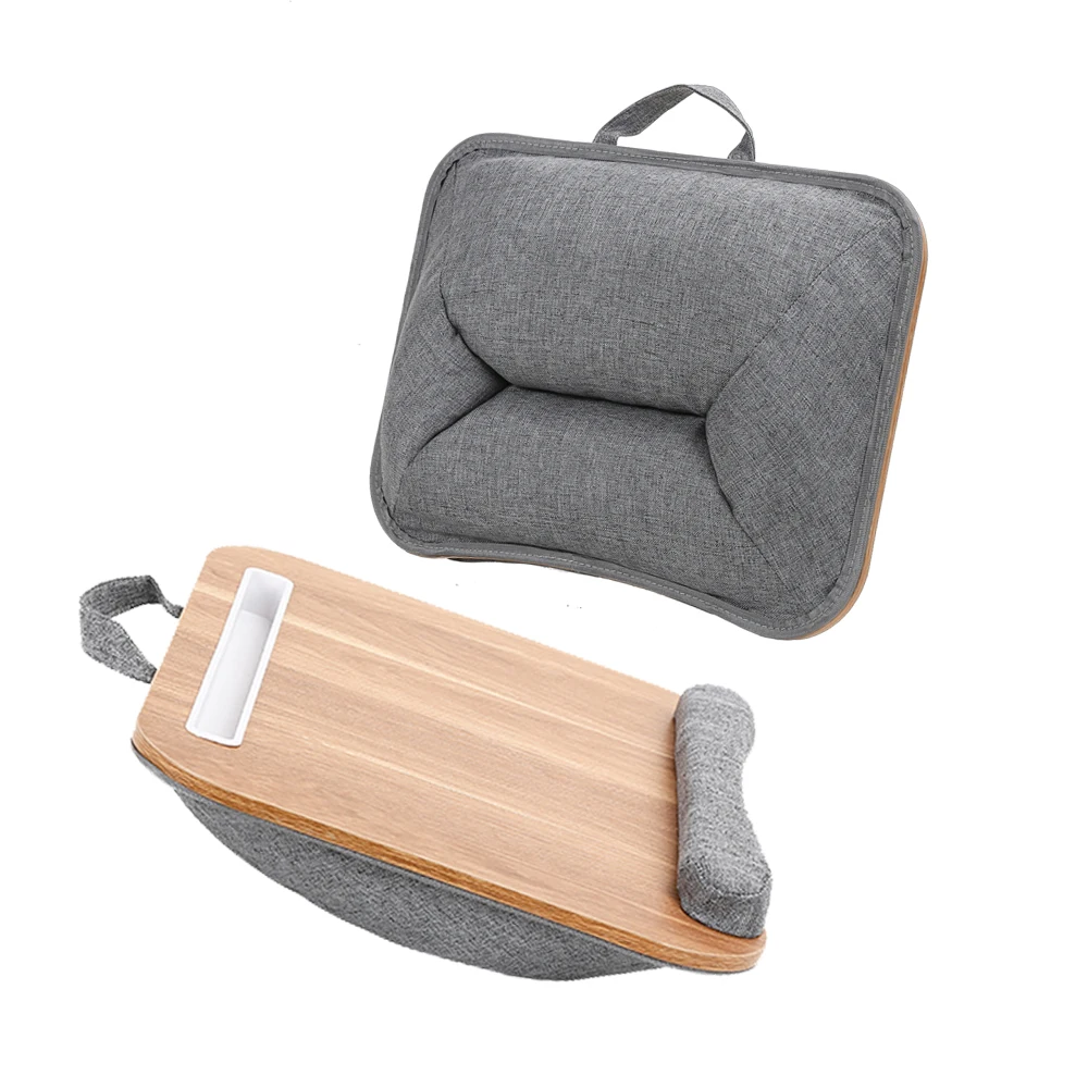 MUMUCC Lazy Laptop Table with Cushions and Slots, Multifunctional Mini Pillow Table, Portable Room Desk, Office Lumbar Support