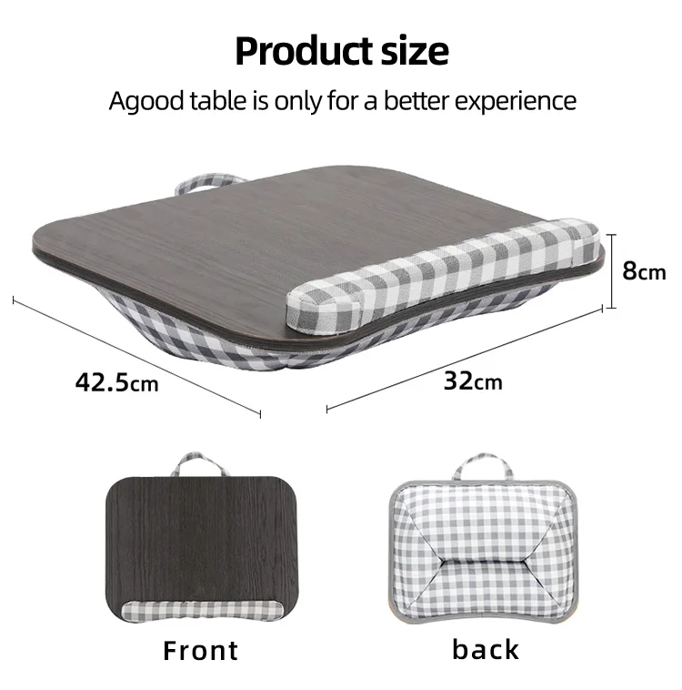 MUMUCC Lazy Laptop Table with Cushions and Slots, Multifunctional Mini Pillow Table, Portable Room Desk, Office Lumbar Support