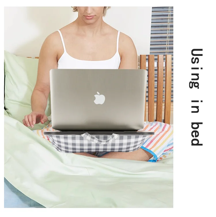 MUMUCC Lazy Laptop Table with Cushions and Slots, Multifunctional Mini Pillow Table, Portable Room Desk, Office Lumbar Support