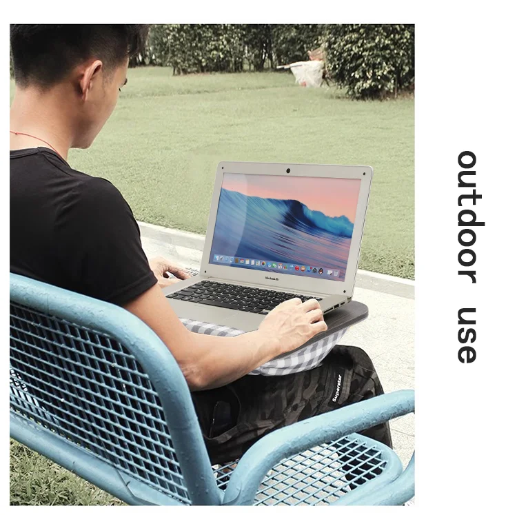 MUMUCC Lazy Laptop Table with Cushions and Slots, Multifunctional Mini Pillow Table, Portable Room Desk, Office Lumbar Support