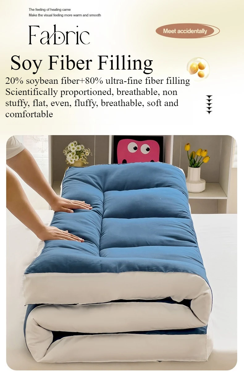 1PC Foldable Soft Warm Bed Mattress,Suitable for Floor Mattress Tatami,Roll-Up Mattress/Bedding/Essential Furniture,Holiday Gift