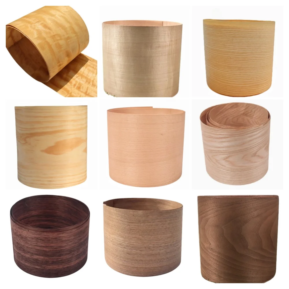 0.5mm Natural Oak Wood Veneer Maple Black Walnut Wood Sheets for Decor Furniture Cabinet Doors Solid Veneer L: 2.5MetersX15cm