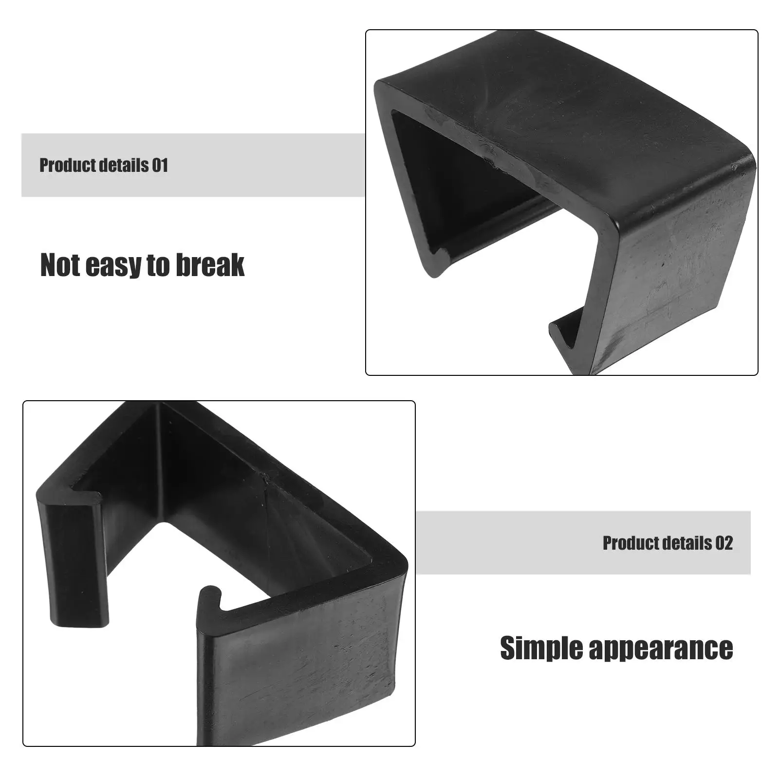 4 Pcs Couches Terrace Sofa Clip Sectional Clips Patio Furniture Adjustable Clamps Connection Outdoor Black to Hold in Place New