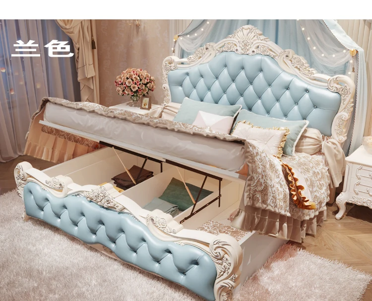 Large Girls Bedrooms Double Bed Board Box Young
Luxury Household Double Bed Storage Modern Camas De Dormitorio Furniture Home