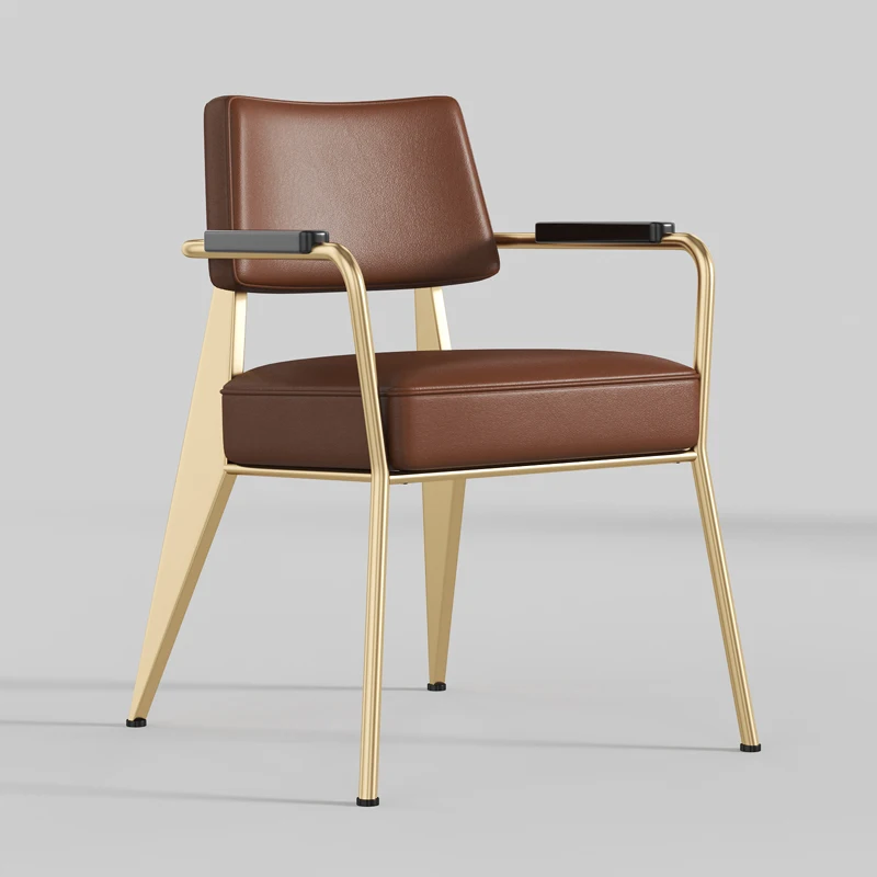 Set Of 4 Armchair Dining Chairs Ergonomic Upholstered Comfy Luxury Dining Chairs Elegant Italian Chaise Salle A Manger Furniture