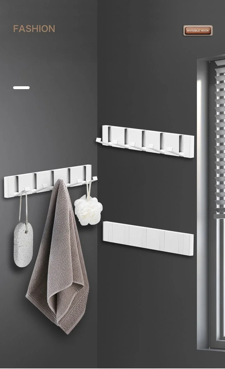Foldable Coat Rack Bathroom Wall Hanger Shelves Steel Shelf Behind Door Hooks Clothes Organizer Key Storage Towel Rack Furniture