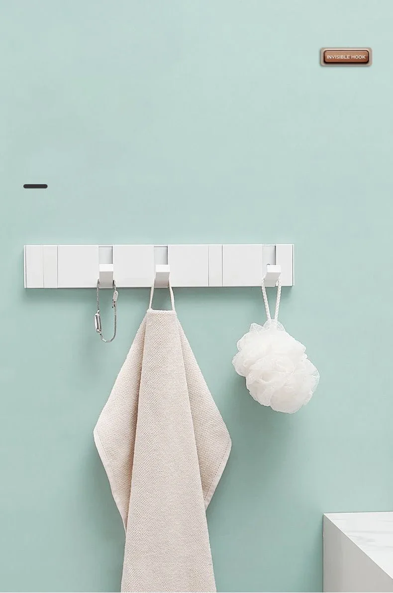 Foldable Coat Rack Bathroom Wall Hanger Shelves Steel Shelf Behind Door Hooks Clothes Organizer Key Storage Towel Rack Furniture