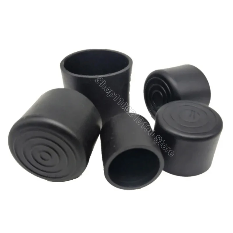 Round Rubber Chair Leg Pad 6/8/10/12/14/16/20/25/30-120mm Furniture Foot Table End Plugs PVC Mute Anti-Skid Floor Protector Caps