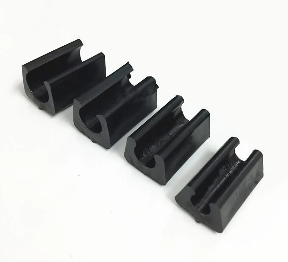 5Pcs Plastic Chair Feet Pads Black/White Non-Slip u-type Pipe Clamps Protection Gasket Covers Caps For Chair Furniture