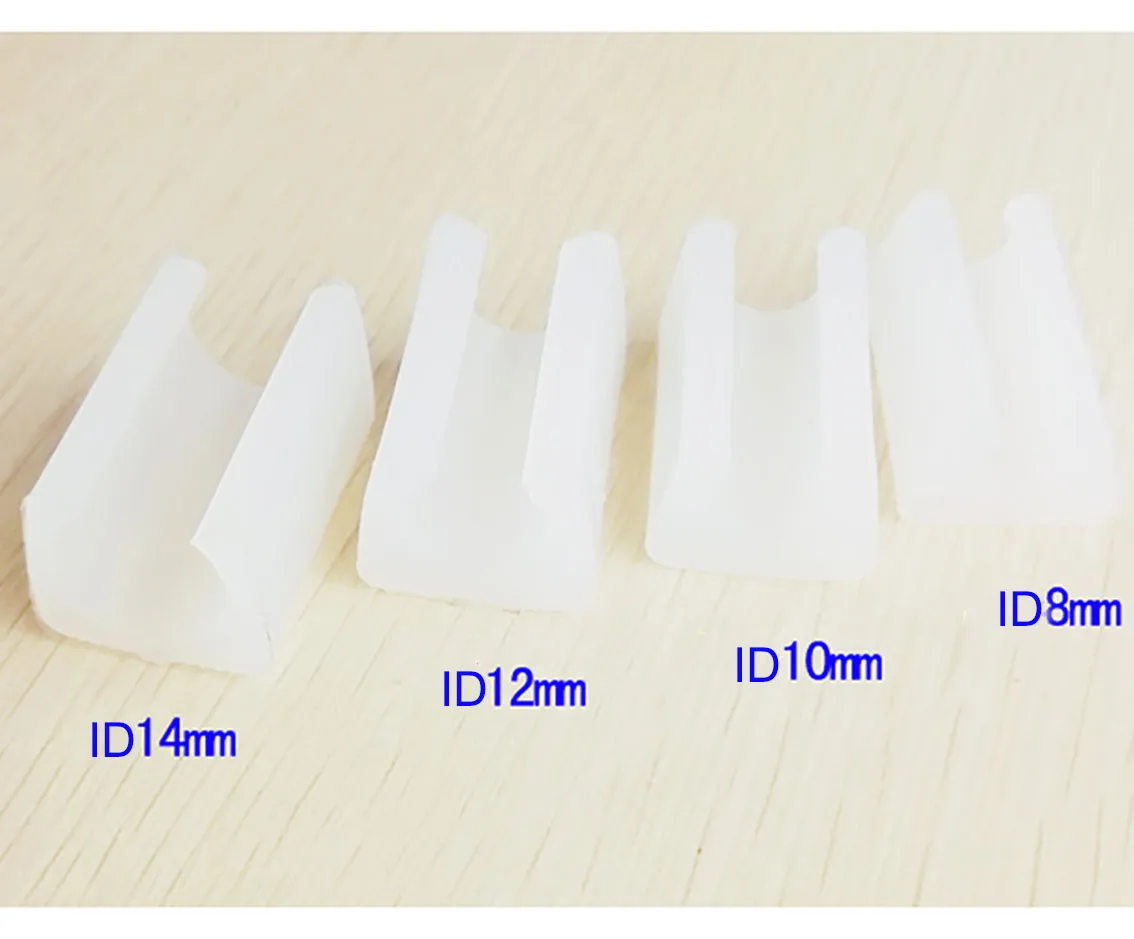 5Pcs Plastic Chair Feet Pads Black/White Non-Slip u-type Pipe Clamps Protection Gasket Covers Caps For Chair Furniture